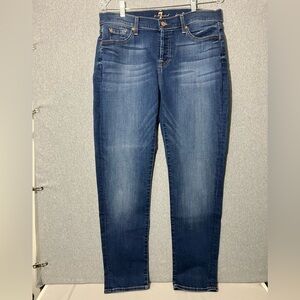 7 Jeans For All Mankind Josefina Skinny Boyfriend Button Fly Size 30 Women's FAM